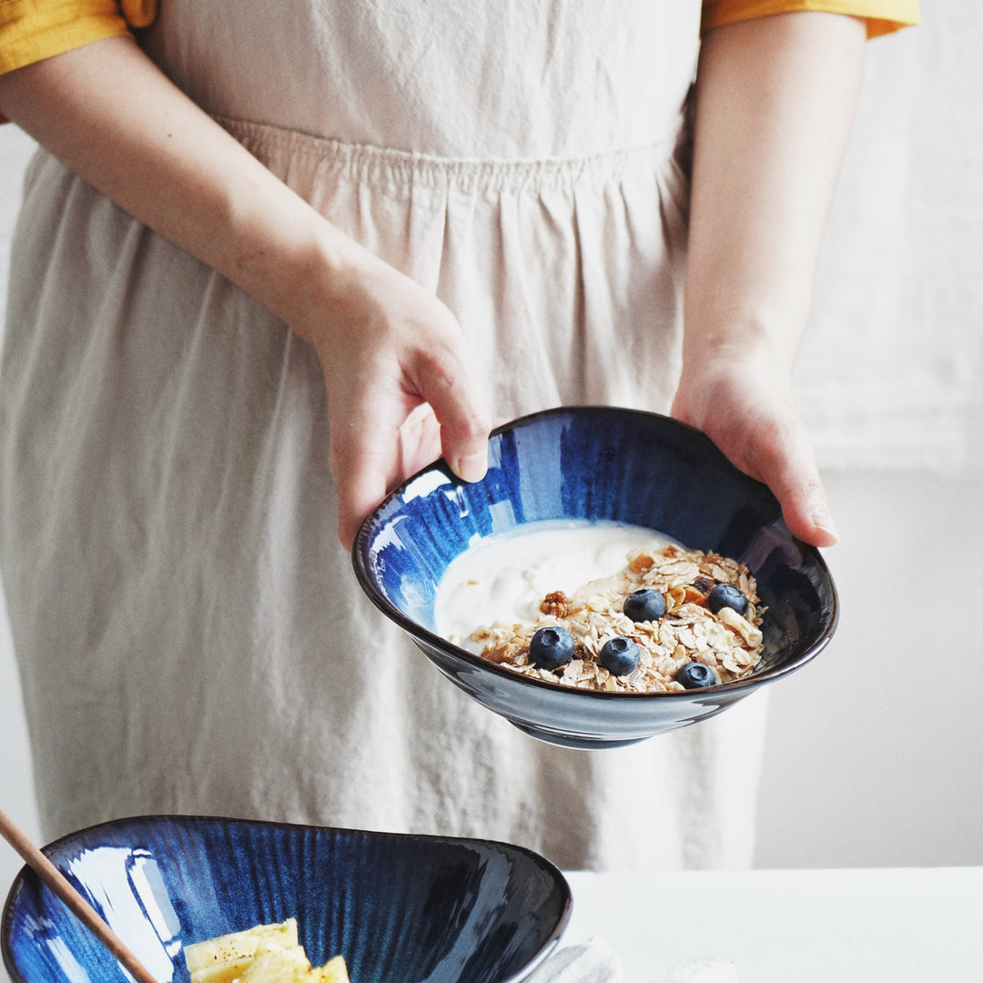 Chic Blue Porcelain Plates & Bowls