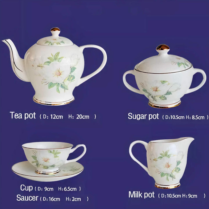 Isabella’s Vintage Floral Bone China Tea Set - KitchBoom