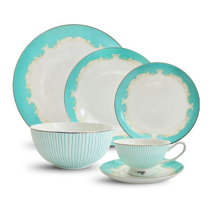 Alba Royal Bone China Dinner Set - 16 | 24 Piece - KitchBoom