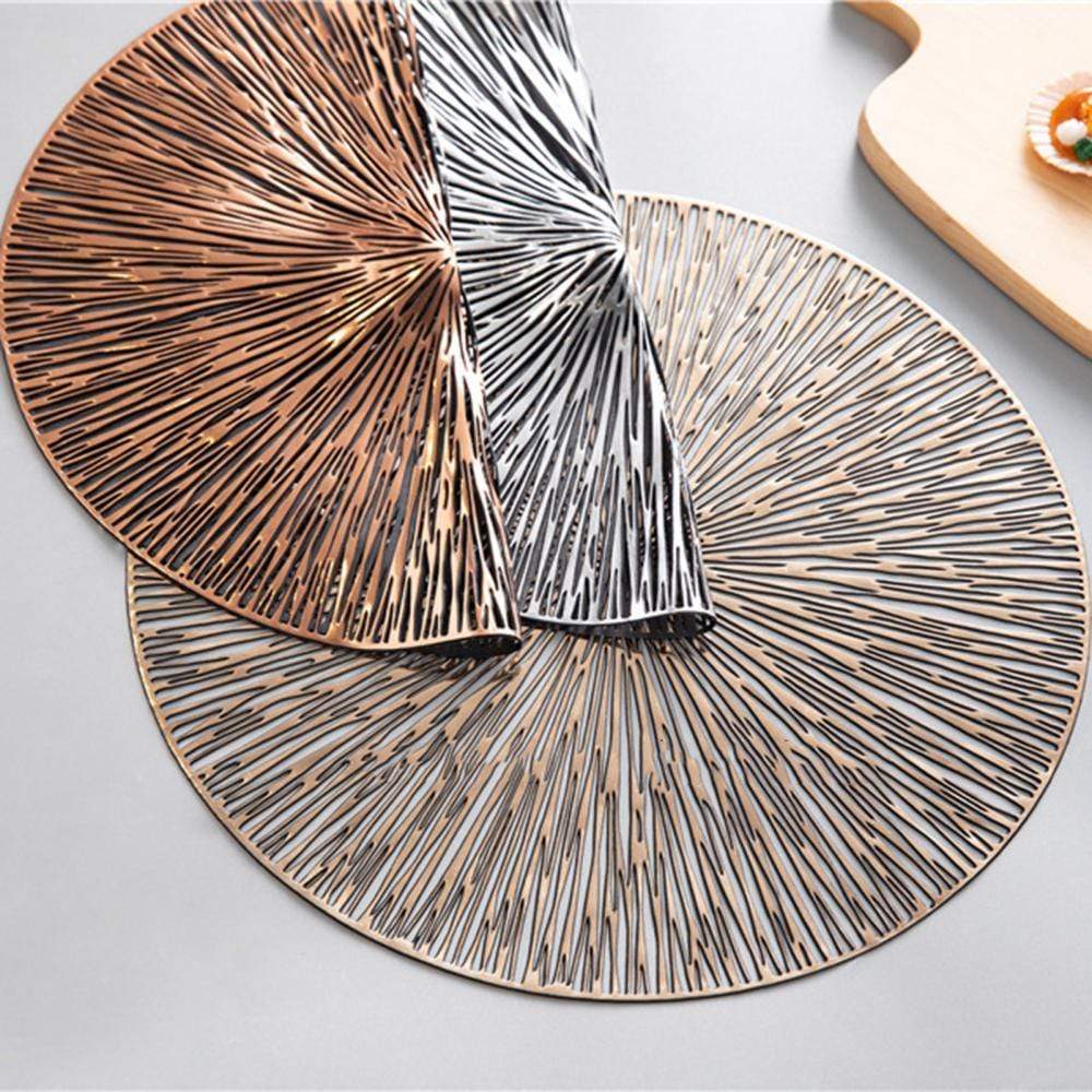 Chic Home Placemats - Silver - Set of 2 - KitchBoom