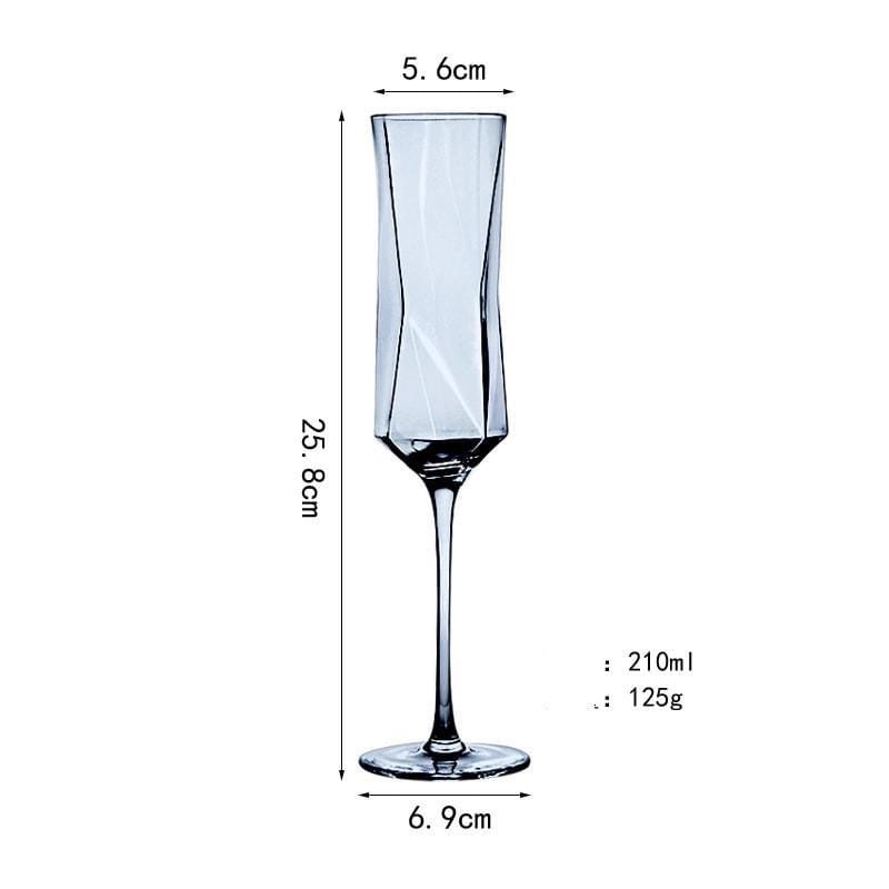 Copas de champán Crystal Noir - Juego de dos