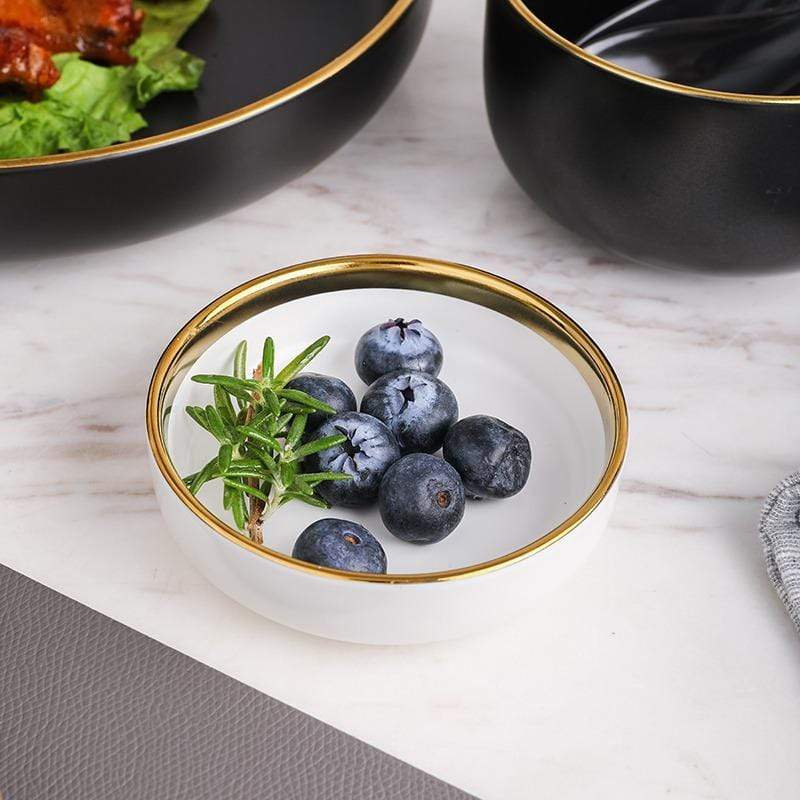 Elegance Blanche Ceramic Plates and Bowls - KitchBoom