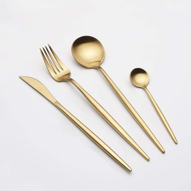 Essential Luxury Gold Cutlery Set - 24 Piece - KitchBoom