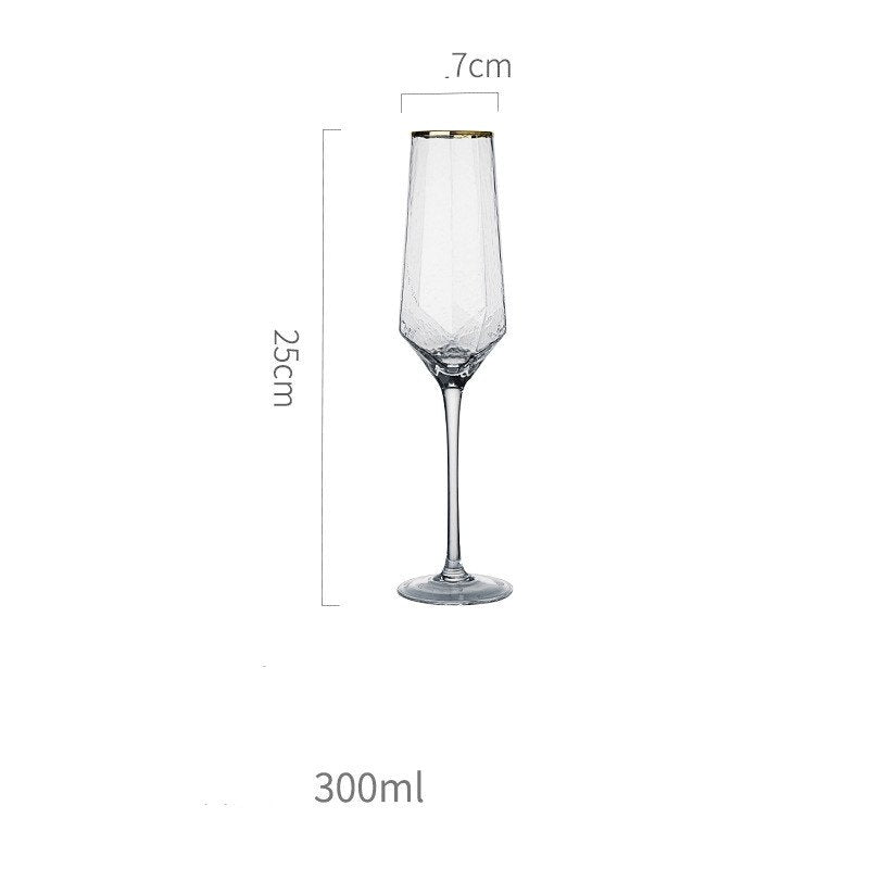 Gilded Fine Crystal Champagne Glasses - Set of Two - KitchBoom