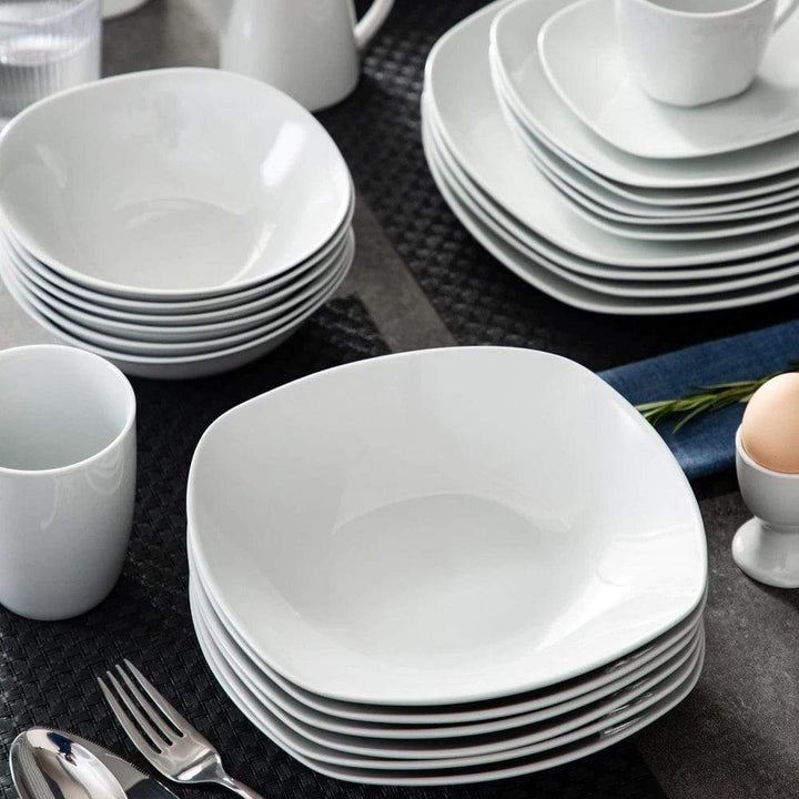 Kitchen Essential Porcelain Dinner Set - 50 Piece Set - KitchBoom