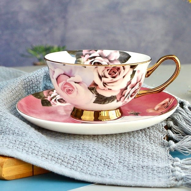 The 1837 Bone China Teacup, Saucer and Spoon Teacups KitchBoom